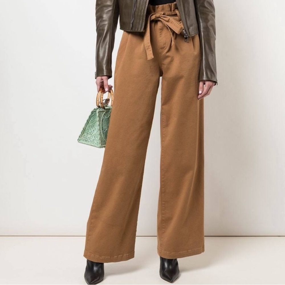 ALICE +‎ OLIVIA Jeans Wide Leg Paperbag Camel Pants